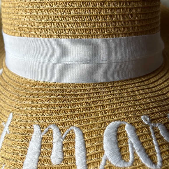 Just Married Straw Floppy Sun Hat - Picture 7 of 9